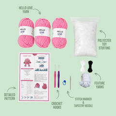 Knitty Critters – The Fabulous Baker Gang II – Fondant Fancy | DIY Amigurumi Crochet Kit