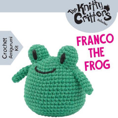 Knitty Critters - Pouch Pals II - Franco The Frog | DIY Amigurumi Crochet Kit