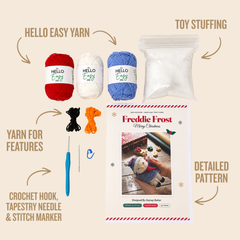 Hello Artisan Box Christmas Adorables - Freddie Frost | DIY Crochet Amigurumi Kit