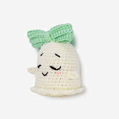 Knitty Critters - Happyween - Ghost With Bow | DIY Amigurumi Crochet Kit