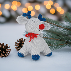 Knitty Critters - Velvet Christmas - Grey Reindeer | DIY Amigurumi Crochet Kit