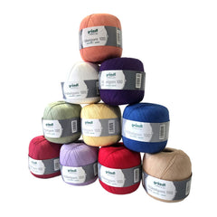 Hakelgarn Crochet Cotton Yarn 10 x 100g Balls (Assorted Colours)