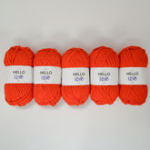 Pack of 5 x 100g Hello Love Yarn Chenille Yarn- Multiple Colour Choices
