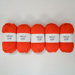 Pack of 5 x 100g Hello Love Yarn Chenille Yarn- Multiple Colour Choices
