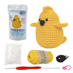 Knitty Critters - Pouch Pals II - Hilary The Chick | DIY Amigurumi Crochet Kit