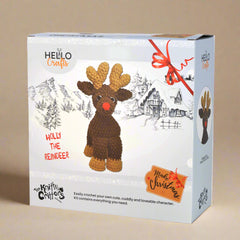 Knitty Critters - Make Christmas - Holly Reindeer | DIY Amigurumi Crochet Kit