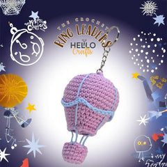 Knitty Critters – Celestial – Hot Air Balloon | DIY Amigurumi Crochet Keyring Kit