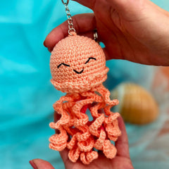 Knitty Critters - Sealife - Jellyfish | DIY Amigurumi Crochet Keyring Kit