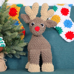 Knitty Critters - Make Christmas - Holly Reindeer | DIY Amigurumi Crochet Kit