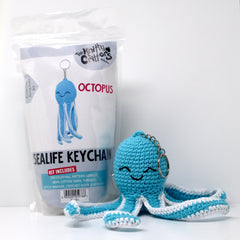 Knitty Critters - Sealife - Octopus | DIY Amigurumi Crochet Keyring Kit