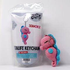 Knitty Critters - Sealife - Seahorse | DIY Amigurumi Crochet Keyring Kit