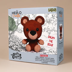Knitty Critters - Safari - Ralph The Bear | DIY Amigurumi Crochet Kit
