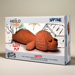 Knitty Critters - Naptime - Sleepy Pup | DIY Amigurumi Crochet Kit