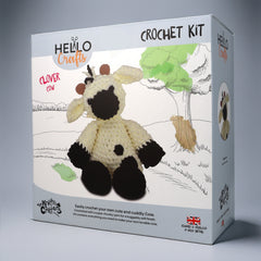 Knitty Critters - Main Collection - Clover Cow | DIY Amigurumi Crochet Kit