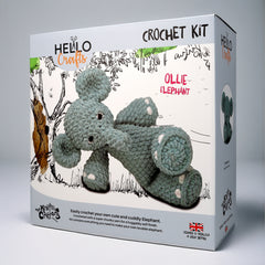 Knitty Critters - Main Collection -Ollie Elephant | DIY Amigurumi Crochet Kit