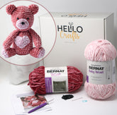 CROCHET KIT - Bernat Velvet Valentine Crochet Bear