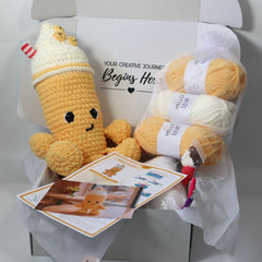 Hello Artisan Box - Banana Milkshake - Crochet kit gift box