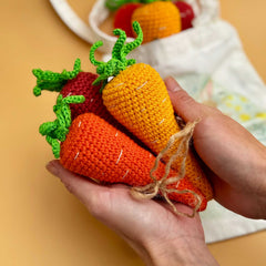 Knitty Critters - Easter - Carrots Yellow | DIY Amigurumi Crochet Kit