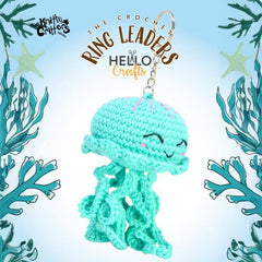 Knitty Critters – Sea Creatures – Jellyfish | DIY Amigurumi Crochet Keyring Kit