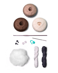 Knitty Critters - Bambinos - Charlie Pup | DIY Amigurumi Crochet Kit