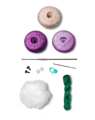 Knitty Critters - Bambinos - Violet | DIY Amigurumi Crochet Kit