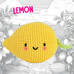 Knitty Critters - Pouch Pals I Lemon | DIY Vegetable Amigurumi Crochet Kit