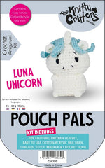 Knitty Critters - Pouch Pals V - Luna Unicorn | DIY Amigurumi Crochet Kit