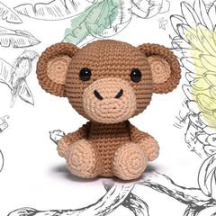 Knitty Critters - Safari - Max The Monkey | DIY Amigurumi Crochet Kit