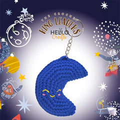 Knitty Critters – Celestial – Moon | DIY Amigurumi Crochet Keyring Kit