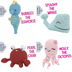 Pouch Pals Crochet Kit – Ocean Pals Bundle