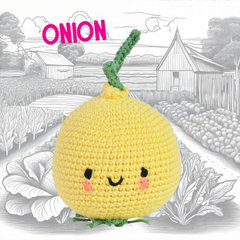 Knitty Critters - Pouch Pals I Onion | DIY Vegetable Amigurumi Crochet Kit
