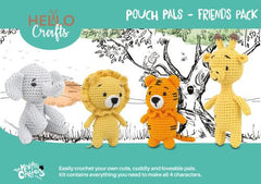 Hello Crafts Pouch Pals - Friends Pack | Blue Amigurumi Crochet Kit