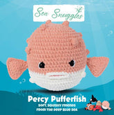 Knitty Critters - Sea Snuggles - Percy Pufferfish | DIY Amigurumi Crochet Kit