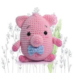 Knitty Critters - Farmyard - Piglet | DIY Amigurumi Crochet Kit