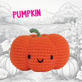 Knitty Critters - Pouch Pals I Pumpkin | DIY Vegetable Amigurumi Crochet Kit