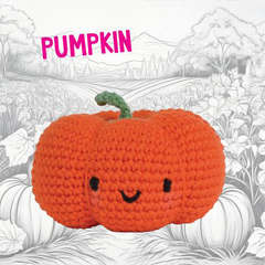 Knitty Critters - Pouch Pals I Pumpkin | DIY Vegetable Amigurumi Crochet Kit