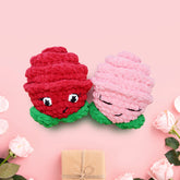 Knitty Critters - Lovies - Red-Pink Rose | DIY Amigurumi Crochet Kit