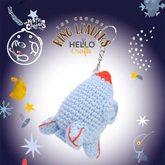 Knitty Critters – Celestial – Rocketship | DIY Amigurumi Crochet Keyring Kit