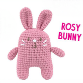 Knitty Critters - Pouch Pals I Rosy Bunny | DIY Amigurumi Crochet Kit