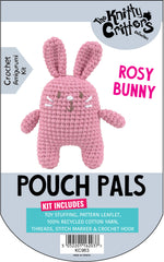 Knitty Critters - Pouch Pals I Rosy Bunny | DIY Amigurumi Crochet Kit