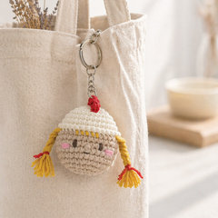 Knitty Critters Amigurumi Keyrings - Sir Crowsalot Rooster