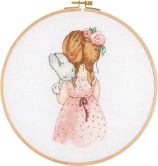 Counted Cross Stitch Hoop Kit - E2602 - Sleeping Bunny