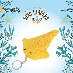Knitty Critters – Sea Creatures – Stingray | DIY Amigurumi Crochet Keyring Kit
