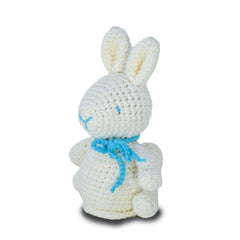Knitty Critters - Easter - White/Blue Chocolate Bunny | DIY Amigurumi Crochet Kit