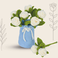 Forever Florals - Roses and Vase Crochet Kit