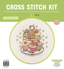 Cross Stitch Hoop Kit - Mini Cake Stand