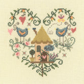Folk Art - Counted Cross Stitch Kit - Birdhouse Love