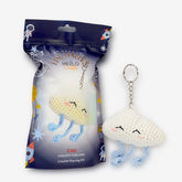 Knitty Critters – Celestial – Cloud | DIY Amigurumi Crochet Keyring Kit