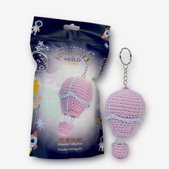 Knitty Critters – Celestial – Hot Air Balloon | DIY Amigurumi Crochet Keyring Kit
