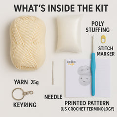Knitty Critters – Woodland – Beaver | DIY Amigurumi Crochet Keyring Kit